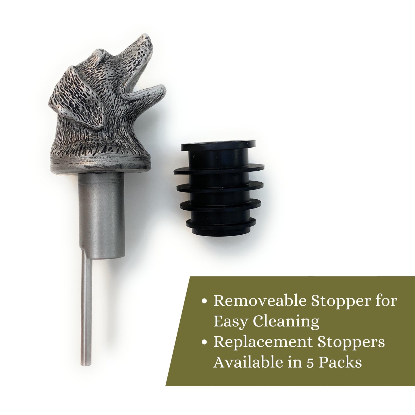 TXOKO Premium Stainless Steel Wine Pourer, Aerator and Decanter - Pour Spout for Red, White and Rose Wine, Liquor and Olive Oil! (Multiple Styles)