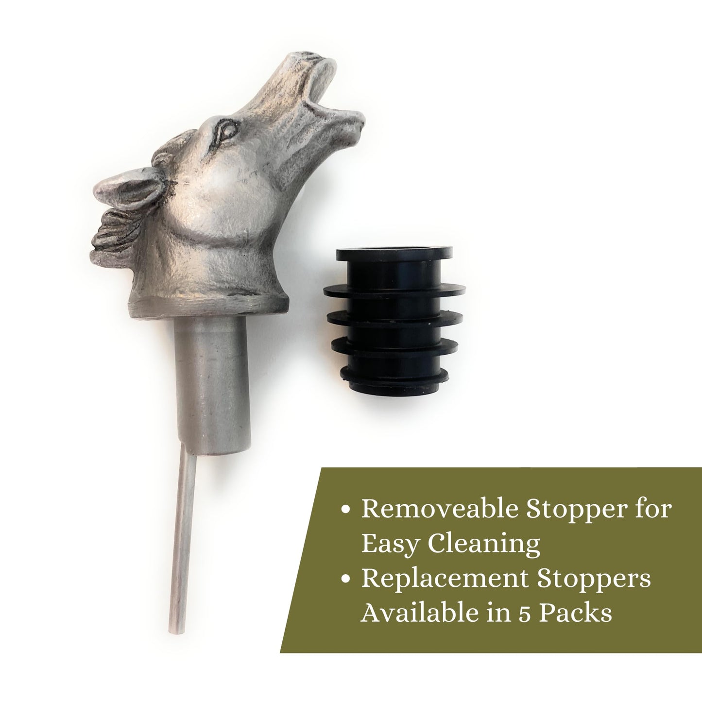 TXOKO Premium Stainless Steel Wine Pourer, Aerator and Decanter - Pour Spout for Red, White and Rose Wine, Liquor and Olive Oil! (Multiple Styles)