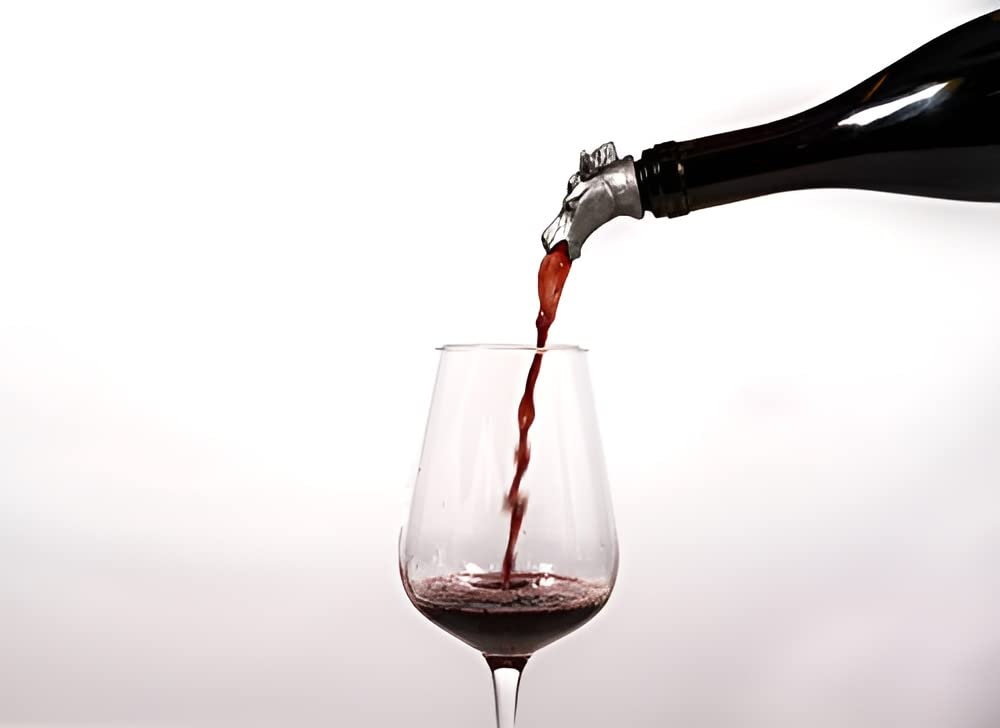 TXOKO Premium Stainless Steel Wine Pourer, Aerator and Decanter - Pour Spout for Red, White and Rose Wine, Liquor and Olive Oil! (Multiple Styles)