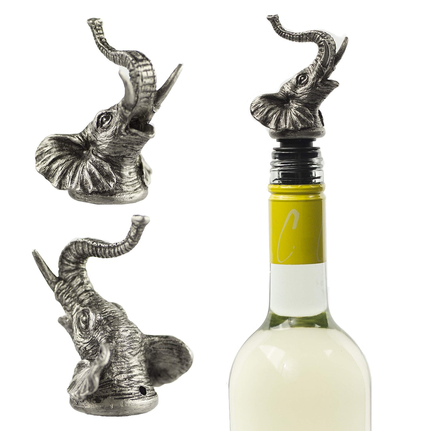 TXOKO Premium Stainless Steel Wine Pourer, Aerator and Decanter - Pour Spout for Red, White and Rose Wine, Liquor and Olive Oil! (Multiple Styles)